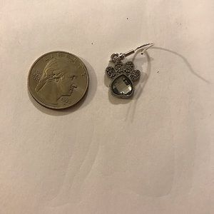 Size compared to a quarter: Paw Print Christmas earrings.